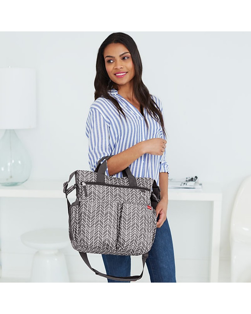 skip hop changing bag grey